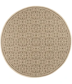 Safavieh Linden  Cream / Beige LND134 6 ft. 7 in. X 6 ft. 7 in. Round Rug