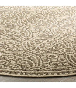 Safavieh Linden  Cream / Beige LND134 6 ft. 7 in. X 6 ft. 7 in. Round Rug