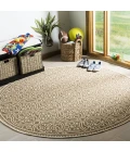 Safavieh Linden  Cream / Beige LND134 6 ft. 7 in. X 6 ft. 7 in. Round Rug
