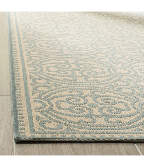 Safavieh Linden  Aqua / Cream LND134 8 ft. X 10 ft. Rectangle Rug