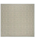 Safavieh Linden  Aqua / Cream LND134 6 ft. 7 in. X 6 ft. 7 in. Square Rug