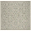 Safavieh Linden  Cream / Aqua LND134 6 ft. 7 in. X 6 ft. 7 in. Square Rug