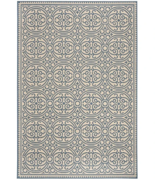Safavieh Linden  Blue / Creme LND134 5 ft. 3 in. X 7 ft. 6 in. Rectangle Rug