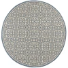 Safavieh Linden  Blue / Creme LND134 6 ft. 7 in. X 6 ft. 7 in. Round Rug