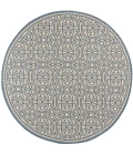 Safavieh Linden  Blue / Creme LND134 6 ft. 7 in. X 6 ft. 7 in. Round Rug