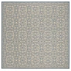 Safavieh Linden  Blue / Creme LND134 6 ft. 7 in. X 6 ft. 7 in. Square Rug