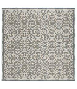 Safavieh Linden  Blue / Creme LND134 6 ft. 7 in. X 6 ft. 7 in. Square Rug