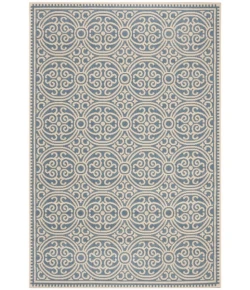 Safavieh Linden  Cream / Blue LND134 4 ft. X 6 ft. Rectangle Rug