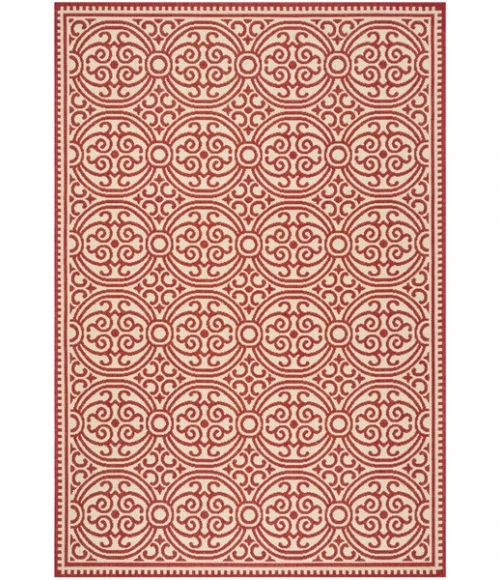 Safavieh Linden  Red / Creme LND134 4 ft. X 6 ft. Rectangle Rug