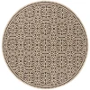 Safavieh Linden  Creme / Brown LND134 6 ft. 7 in. X 6 ft. 7 in. Round Rug