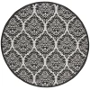 Safavieh Linden  Light Grey / Charcoal LND135 6 ft. 7 in. X 6 ft. 7 in. Round Rug