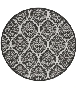 Safavieh Linden  Light Grey / Charcoal LND135 6 ft. 7 in. X 6 ft. 7 in. Round Rug