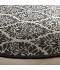 Safavieh Linden  Light Grey / Charcoal LND135 6 ft. 7 in. X 6 ft. 7 in. Round Rug