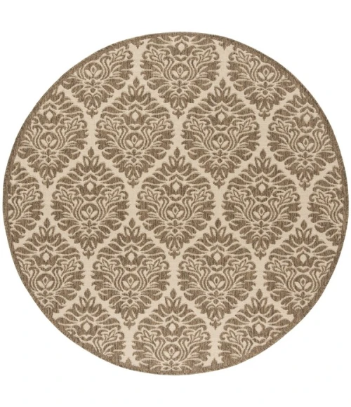 Safavieh Linden  Cream / Beige LND135 6 ft. 7 in. X 6 ft. 7 in. Round Rug