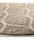 Safavieh Linden  Cream / Beige LND135 6 ft. 7 in. X 6 ft. 7 in. Round Rug