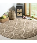 Safavieh Linden  Cream / Beige LND135 6 ft. 7 in. X 6 ft. 7 in. Round Rug