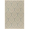 Safavieh Linden  Aqua / Cream LND135 4 ft. X 6 ft. Rectangle Rug