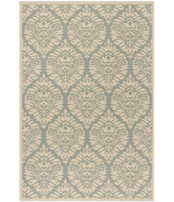 Safavieh Linden  Aqua / Cream LND135 4 ft. X 6 ft. Rectangle Rug