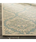 Safavieh Linden  Aqua / Cream LND135 6 ft. 7 in. X 6 ft. 7 in. Round Rug