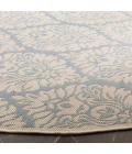 Safavieh Linden  Aqua / Cream LND135 6 ft. 7 in. X 6 ft. 7 in. Round Rug
