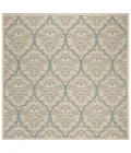 Safavieh Linden  Aqua / Cream LND135 6 ft. 7 in. X 6 ft. 7 in. Square Rug