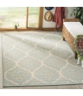 Safavieh Linden  Cream / Aqua LND135 4 ft. X 6 ft. Rectangle Rug