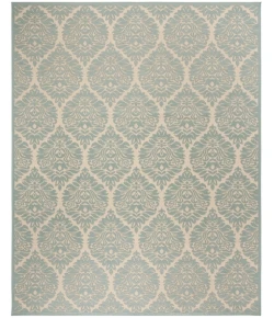 Safavieh Linden  Cream / Aqua LND135 8 ft. X 10 ft. Rectangle Rug