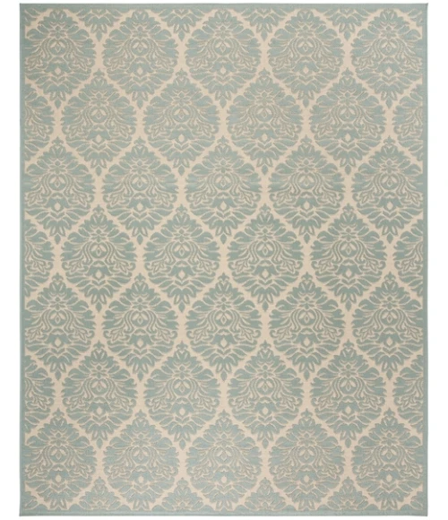 Safavieh Linden  Cream / Aqua LND135 8 ft. X 10 ft. Rectangle Rug