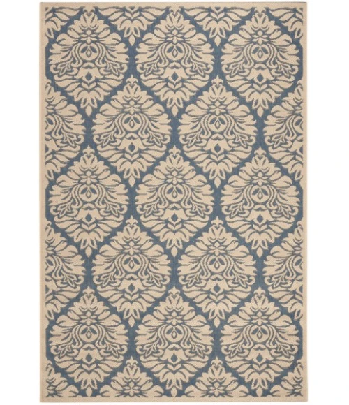 Safavieh Linden  Blue / Creme LND135 4 ft. X 6 ft. Rectangle Rug