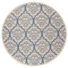 Safavieh Linden  Blue / Creme LND135 6 ft. 7 in. X 6 ft. 7 in. Round Rug