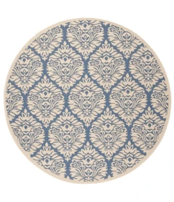 Safavieh Linden  Blue / Creme LND135 6 ft. 7 in. X 6 ft. 7 in. Round Rug