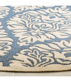 Safavieh Linden  Blue / Creme LND135 6 ft. 7 in. X 6 ft. 7 in. Round Rug