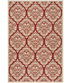 Safavieh Linden  Red / Creme LND135 5 ft. 3 in. X 7 ft. 6 in. Rectangle Rug