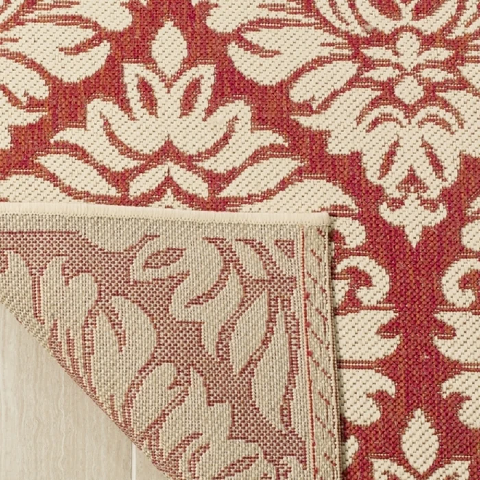 Safavieh Linden  Red / Creme LND135 5 ft. 3 in. X 7 ft. 6 in. Rectangle Rug