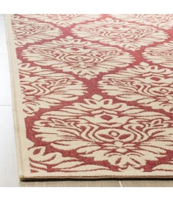 Safavieh Linden  Red / Creme LND135 6 ft. 7 in. X 6 ft. 7 in. Square Rug