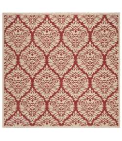 Safavieh Linden  Red / Creme LND135 6 ft. 7 in. X 6 ft. 7 in. Square Rug