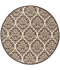 Safavieh Linden  Creme / Brown LND135 6 ft. 7 in. X 6 ft. 7 in. Round Rug