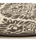 Safavieh Linden  Creme / Brown LND135 6 ft. 7 in. X 6 ft. 7 in. Round Rug