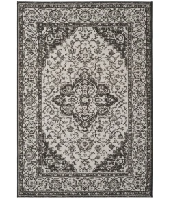 Safavieh Linden  Light Grey / Charcoal LND137 5 ft. 3 in. X 7 ft. 6 in. Rectangle Rug