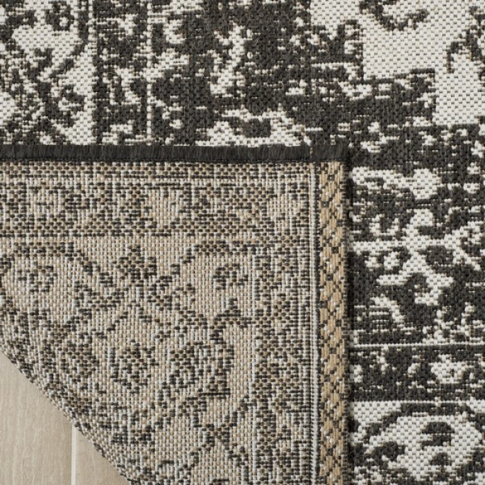 Safavieh Linden  Light Grey / Charcoal LND137 8 ft. X 10 ft. Rectangle Rug