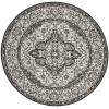 Safavieh Linden  Light Grey / Charcoal LND137 4 ft. X 4 ft. Round Rug