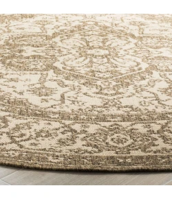 Safavieh Linden  Cream / Beige LND137 4 ft. X 4 ft. Round Rug