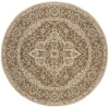 Safavieh Linden  Beige / Cream LND137 4 ft. X 4 ft. Round Rug