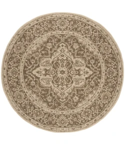 Safavieh Linden  Beige / Cream LND137 4 ft. X 4 ft. Round Rug
