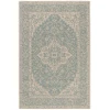 Safavieh Linden  Aqua / Cream LND137 5 ft. 3 in. X 7 ft. 6 in. Rectangle Rug