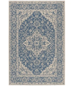 Safavieh Linden  Blue / Creme LND137 5 ft. 3 in. X 7 ft. 6 in. Rectangle Rug