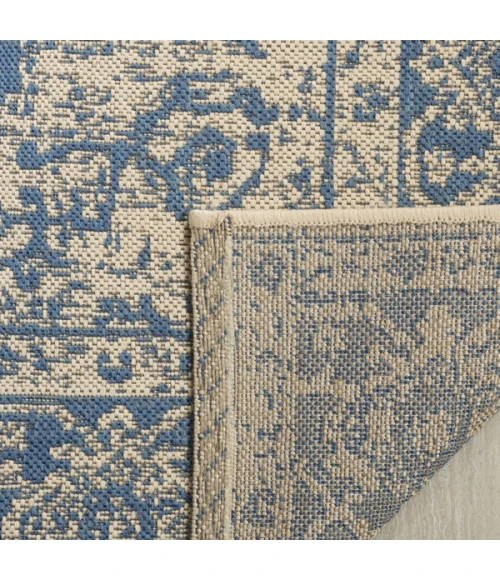 Safavieh Linden  Blue / Creme LND137 2 ft. 2 in. X 10 ft. Runner Rug