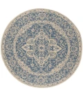 Safavieh Linden  Blue / Creme LND137 6 ft. 7 in. X 6 ft. 7 in. Round Rug