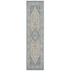 Safavieh Linden  Cream / Blue LND137 2 ft. 2 in. X 12 ft. Runner Rug