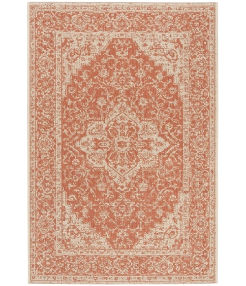 Safavieh Linden  Rust / Creme LND137 5 ft. 3 in. X 7 ft. 6 in. Rectangle Rug